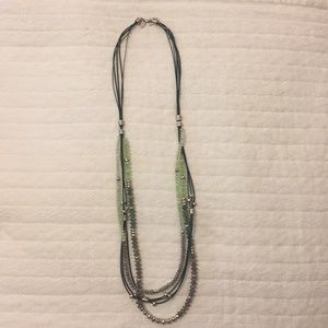Green and silver necklace